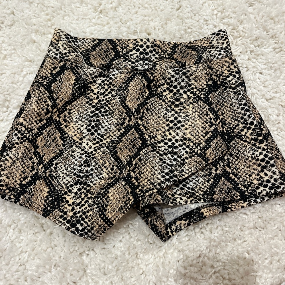 Snake Skin Print Skort